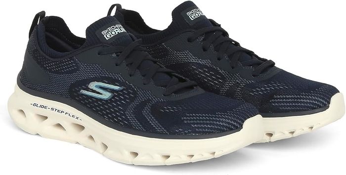 The navy sneakers