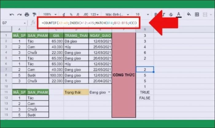 Kết hợp với hàm INDEX và MATCH