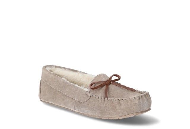 The taupe moccasin.