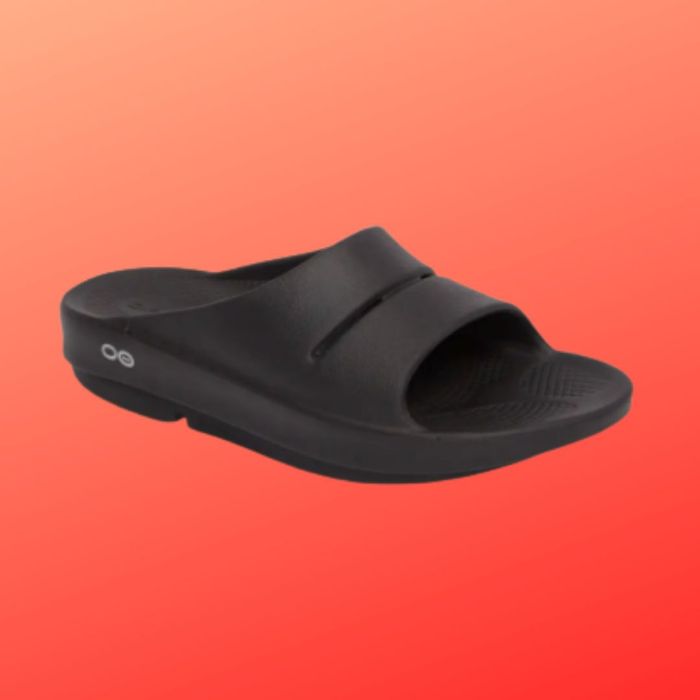 The black sandal