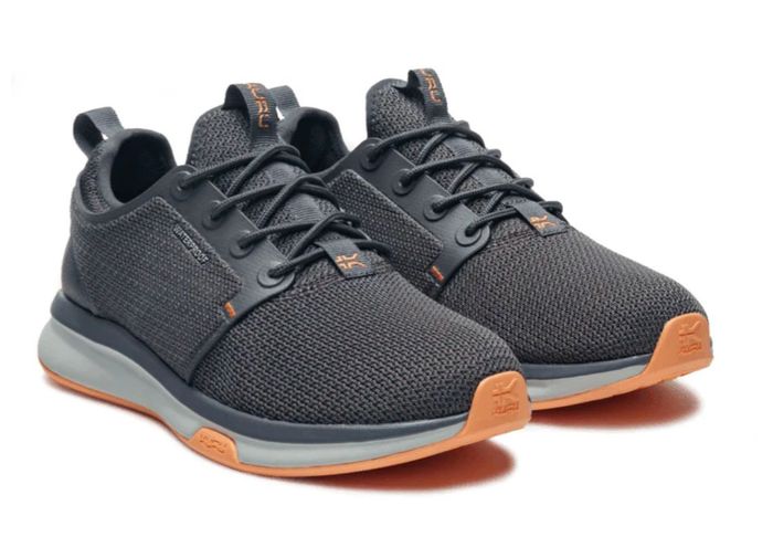 The jet black white gum shoe