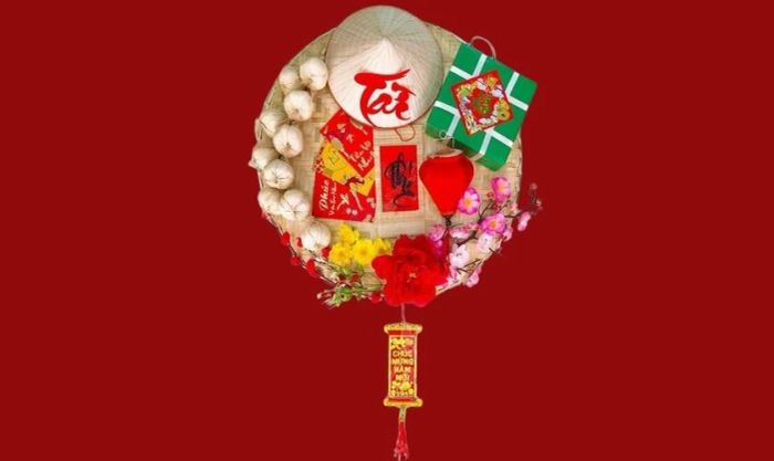 Trang trí nón lá ngày Tết bằng cách sử dụng bao lì xì