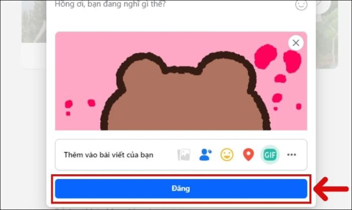 Nhấn Đăng để hoàn tất