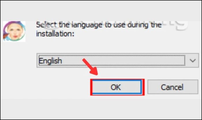 Lựa chọn Language và chọn English