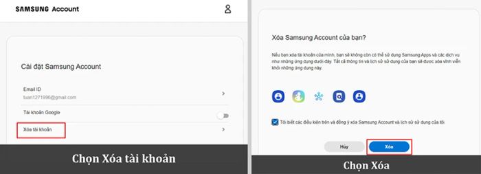Sau khi xóa tài khoản, bạn sẽ không thể truy cập để xem ảnh trên Samsung Cloud nữa.
