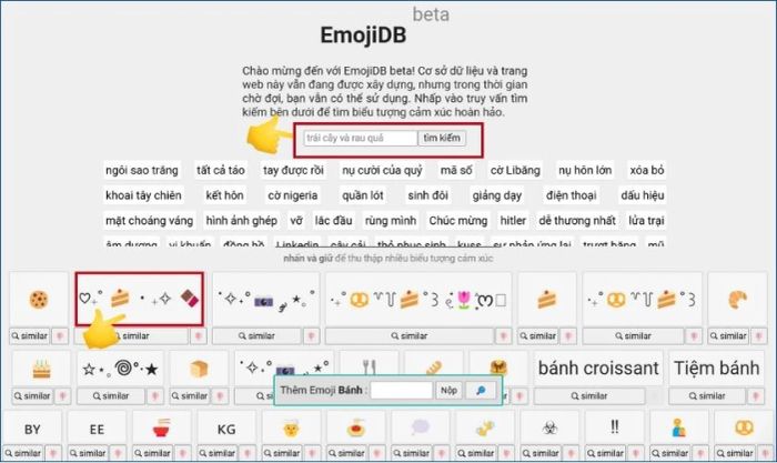 Cách tải emoji từ Emojidb.org