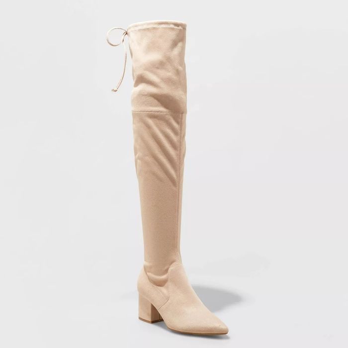 white over-the-knee boots
