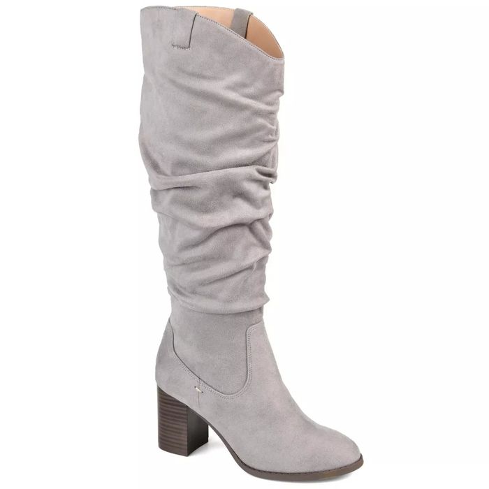 tall grey slouch boots