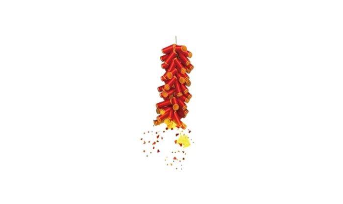 Biểu tượng pháo Tết dạng chùm đơn giản