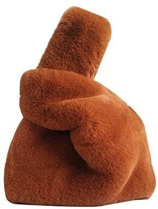 The purse in a warm caramel hue.