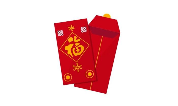 Biểu tượng lì xì Tết màu đỏ