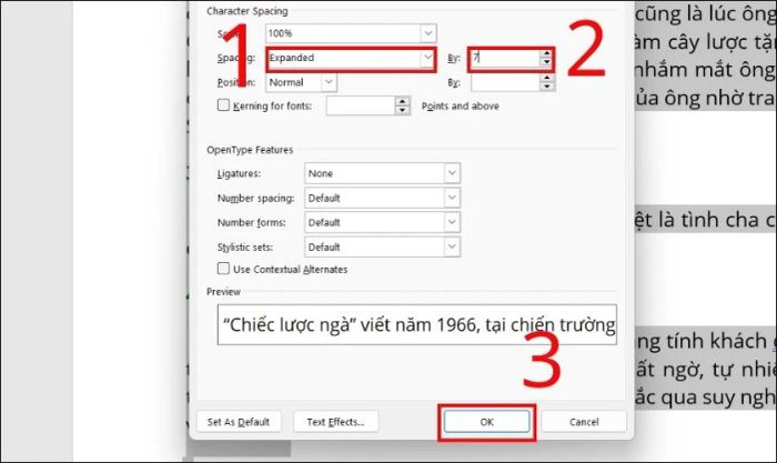 Hướng dẫn chi tiết cách điều chỉnh khoảng cách chữ trong Word