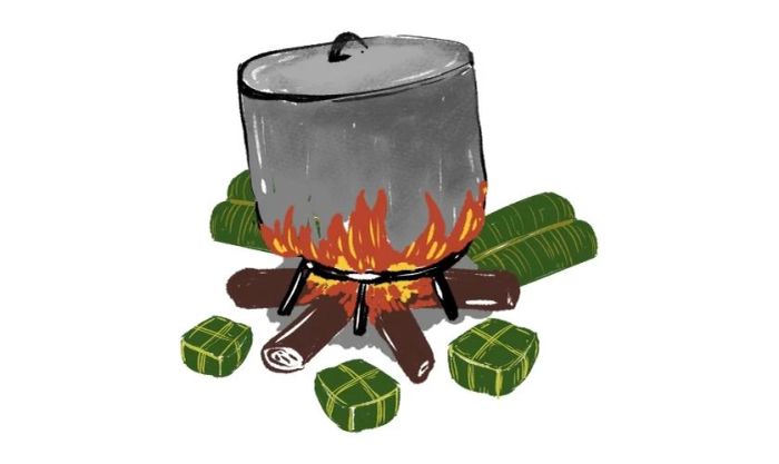 Biểu tượng bánh tét và bánh chưng ngày Tết