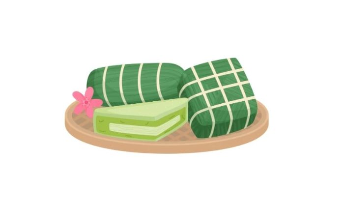 Biểu tượng bánh chưng bánh tét đáng yêu