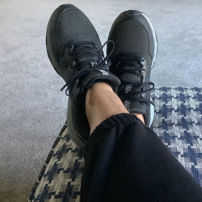 The reviewer is wearing the shoes in the photo.