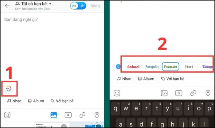 Hướng dẫn chi tiết cách thay đổi kiểu chữ khi đăng nhật ký trên Zalo
