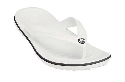 The white thong sandals.