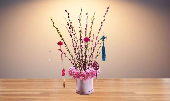 Mẫu cắm nụ tầm xuân ngày Tết 2025 đẹp, nhỏ nhắn và xinh xắn