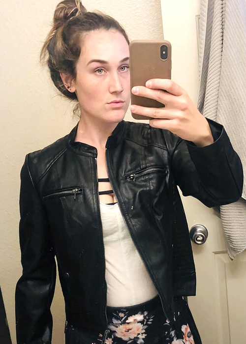Photo of a reviewer wearing a black jacket