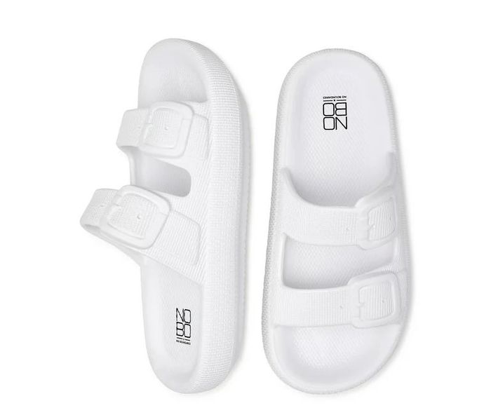 The white sandals.
