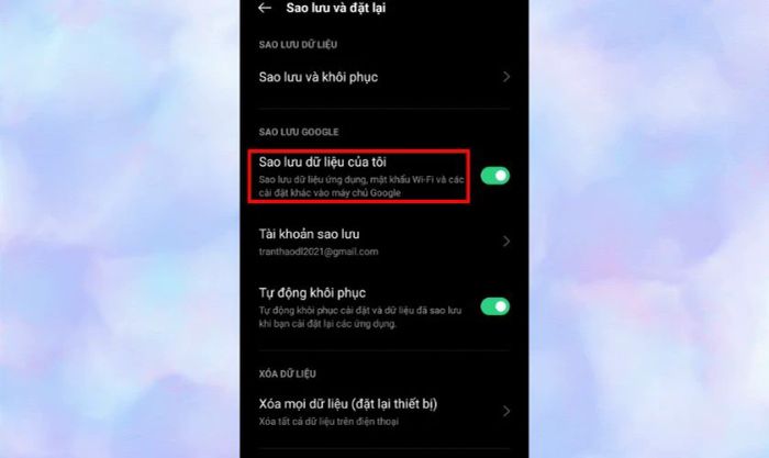 Tiến hành sao lưu dữ liệu từ điện thoại OPPO sang iPhone