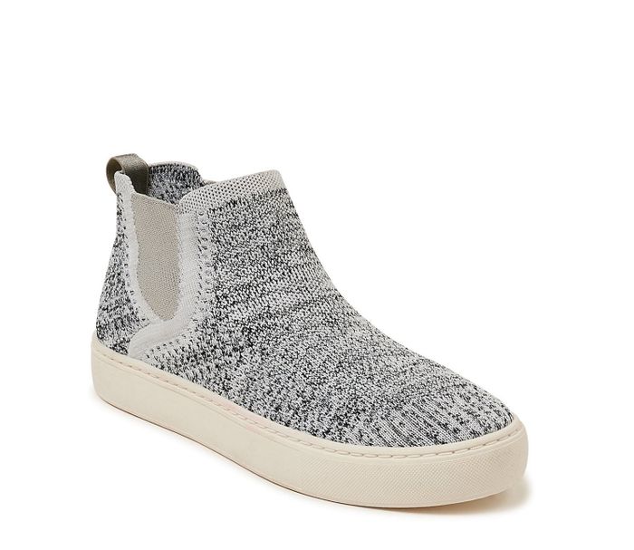 The gray knit sneakers