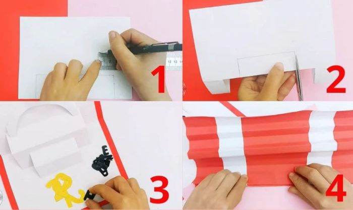 Các bước thực hiện gấp nan quạt