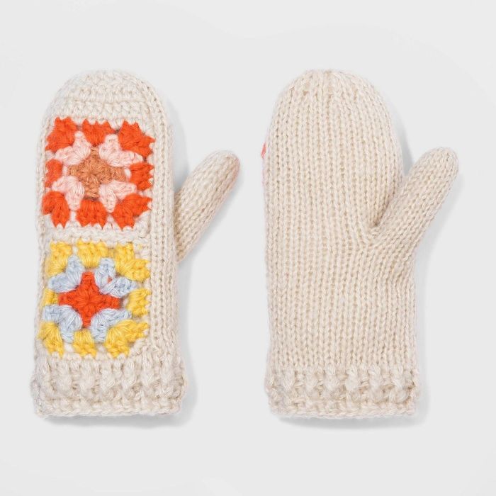 the mittens in white