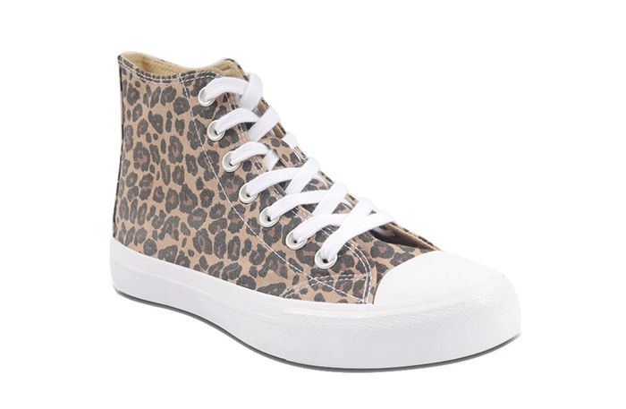 The high top sneakers in leopard print