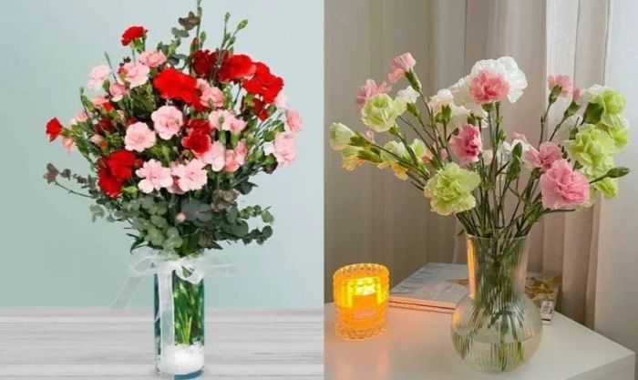 Cách cắm hoa phăng ngày Tết trong bình thủy tinh