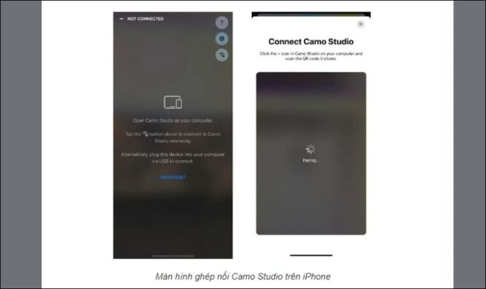 Kết nối iPhone với thiết bị mà bạn muốn sử dụng làm webcam