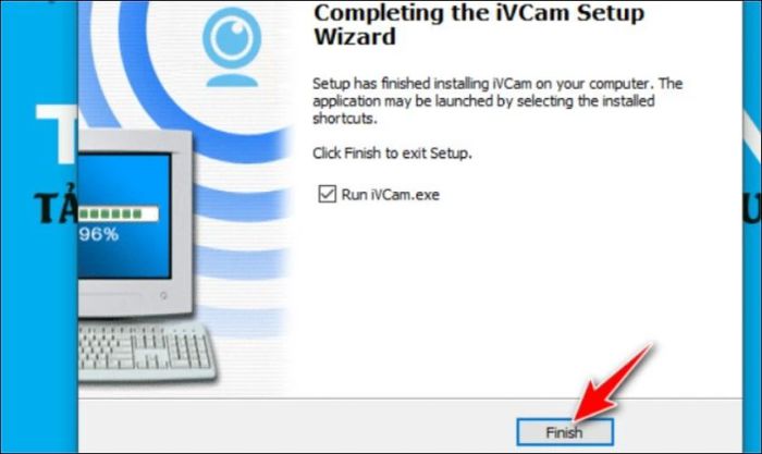 Nhấn Finish để hoàn tất quá trình cài đặt