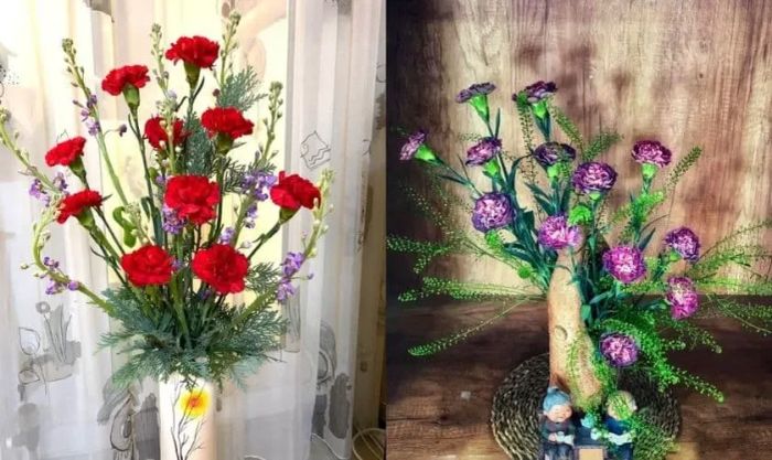 Mẫu cắm hoa phăng ngày Tết ấn tượng