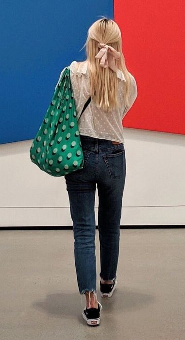 Melanie rocking a pair of jeans.
