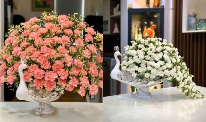 Mẫu cắm hoa phăng ngày Tết 2025 đẹp nhất