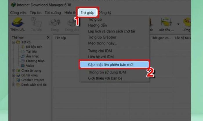Nhấn chọn Nâng cấp lên phiên bản mới
