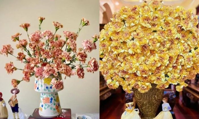 Mẫu cắm hoa phăng ngày Tết đơn giản nhất