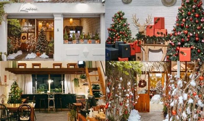 Các quán cà phê trang trí theo concept Noel
