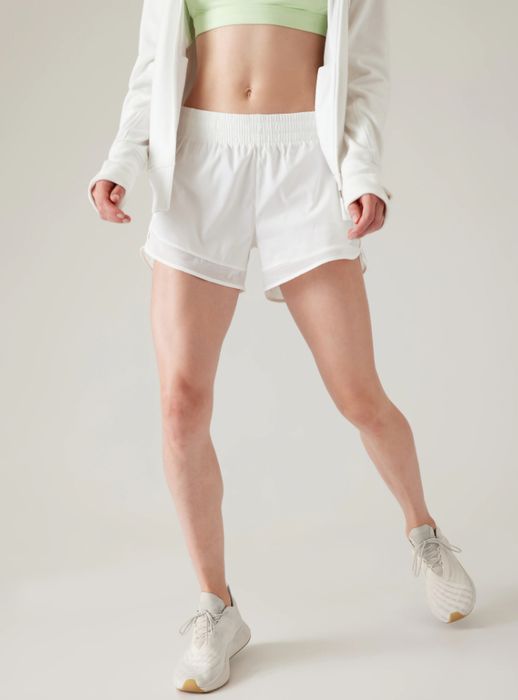 Mesh shorts modeled on a model