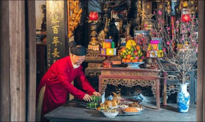 Đảm bảo bố cục và thứ tự bày biện mâm cúng.