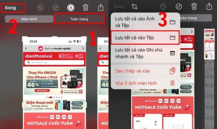 Cách chụp màn hình kéo dài trên iPhone 11