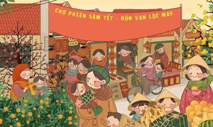 Ngày 28 Tết, người người nô nức đi chợ Tết
