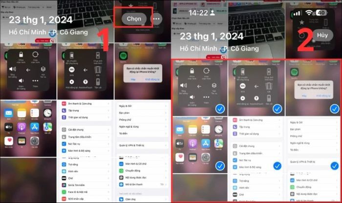 Chọn những hình ảnh bạn muốn ẩn khỏi iPhone