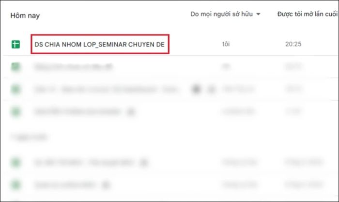 Tệp Excel đã được tải lên và bạn có thể chỉnh sửa từ lúc này
