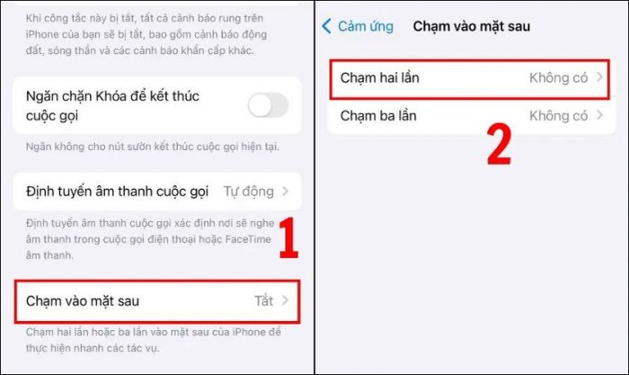 Cách chụp màn hình iPhone 11 bằng thao tác chạm hai lần vào mặt sau máy