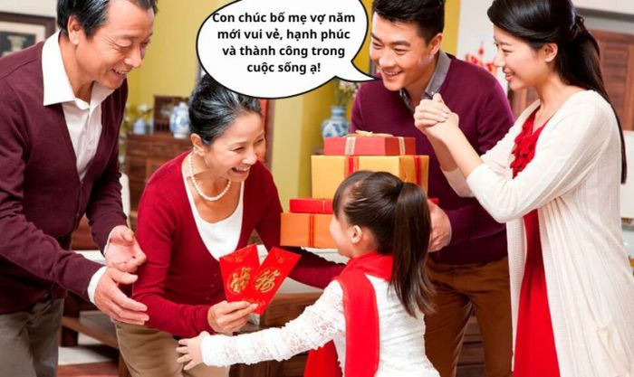 Những lời nói khéo léo khi tặng quà Tết cho bố mẹ vợ/chồng để tạo thiện cảm