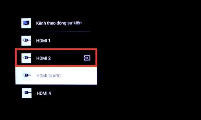 Chọn nguồn vào HDMI