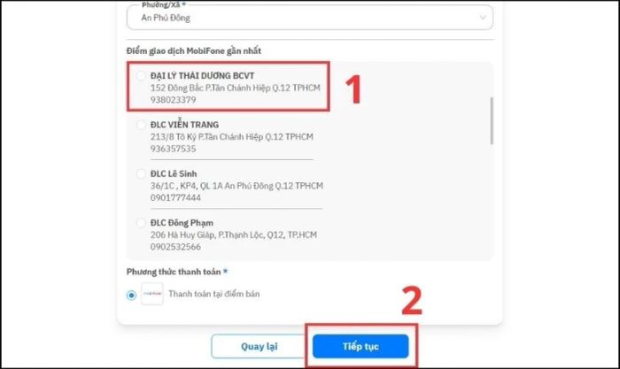 Chọn điểm giao dịch MobiFone gần bạn nhất