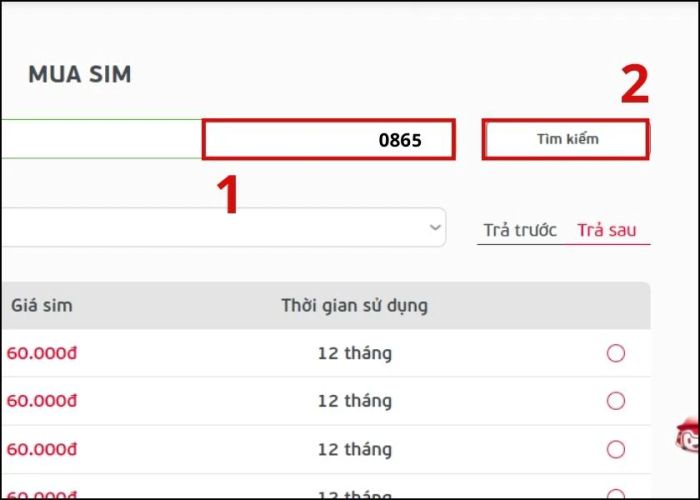 mua trực tuyến trên website của Viettel