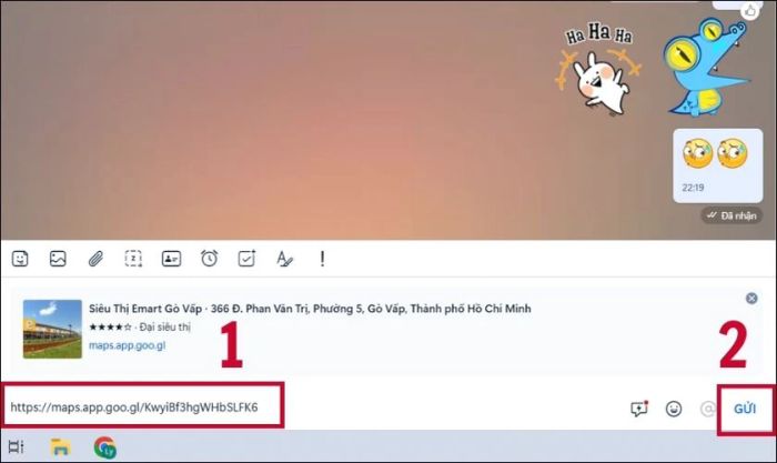 Hướng dẫn chia sẻ vị trí trên Zalo bằng máy tính